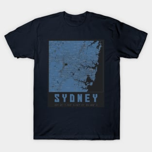 Sydney, NSW, City Map Australia T-Shirt